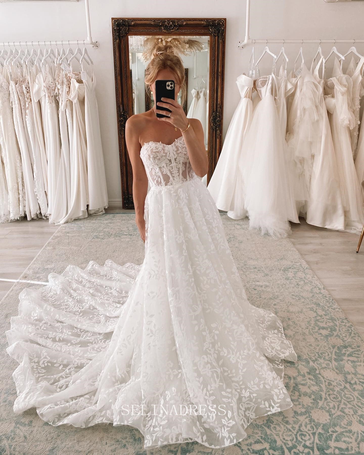 Detachable Puff Sleeve Sweetheart Wedding Dresses Cathedral Train A-line Rustic Wedding Dress KPY071 Detachable Puff Sleeve Sweetheart Wedding Dresses Cathedral Train A-line Rustic Wedding Dress KPY071