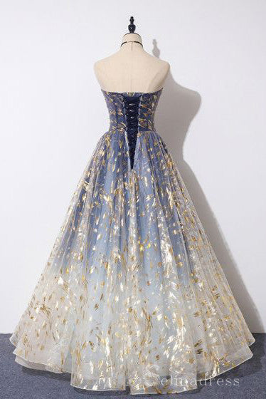 Elegant Strapless Evening Dresses A-Line Princess Beading Glitter Long SELINADRESS Elegant Strapless Evening Dresses A-Line Princess Beading Glitter Long SELINADRESS