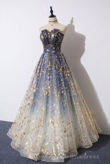 Elegant Strapless Evening Dresses A-Line Princess Beading Glitter Long Formal Dresses #SED200 Elegant Strapless Evening Dresses A-Line Princess Beading Glitter Long Formal Dresses #SED200