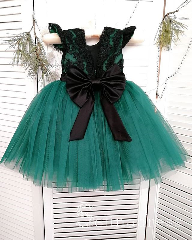 Cute Pretty Black Lace Green Wedding Little Girl Flower Girl Dresses G SELINADRESS Cute Pretty Black Lace Green Wedding Little Girl Flower Girl Dresses G SELINADRESS