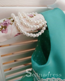 Lovely Blue Lace Pretty Cheap Wedding Little Girl Flower Girl Dresses GRS017|Selinadress