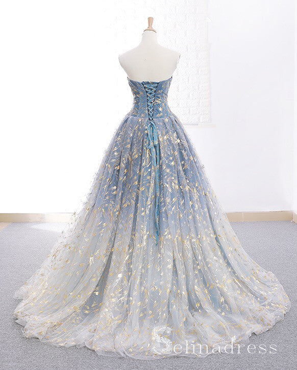 Gorgeous Sparkly Blue Prom Dresses Ball Gown Strapless Long Formal Eve SELINADRESS Gorgeous Sparkly Blue Prom Dresses Ball Gown Strapless Long Formal Eve SELINADRESS