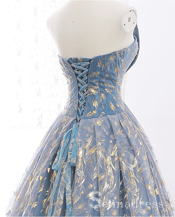 Gorgeous Sparkly Blue Prom Dresses Ball Gown Strapless Long Formal Eve SELINADRESS Gorgeous Sparkly Blue Prom Dresses Ball Gown Strapless Long Formal Eve SELINADRESS
