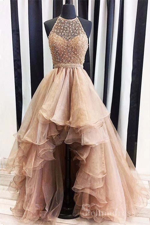 High Low Beautiful Burgundy Long Prom Dresses Asymmetrical Prom Dress/ SELINADRESS High Low Beautiful Burgundy Long Prom Dresses Asymmetrical Prom Dress/ SELINADRESS