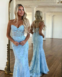 Chic Mermaid Beautiful Long Prom Dresses Sweetheart Watermelon Evening Dresses MLH1234|Selinadress