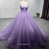 Lilac Princess Dress Ball Gown Beaded Prom Dress Pageant Dress DY9921|Selinadress