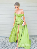 Long Prom Dresses A-line Off-the-shoulder Long Evening Dress Formal Dresses SSD002|Selinadress
