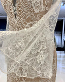 Long Sleeve Boho Lace Wedding Dress Romantic Mermaid Bridal Dresses RYU028|Selinadress
