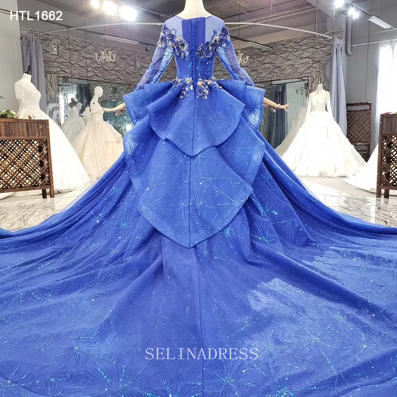 Long Sleeve Lady Beautiful Women Dress Princess Ball Gown Elegant Even SELINADRESS Long Sleeve Lady Beautiful Women Dress Princess Ball Gown Elegant Even SELINADRESS