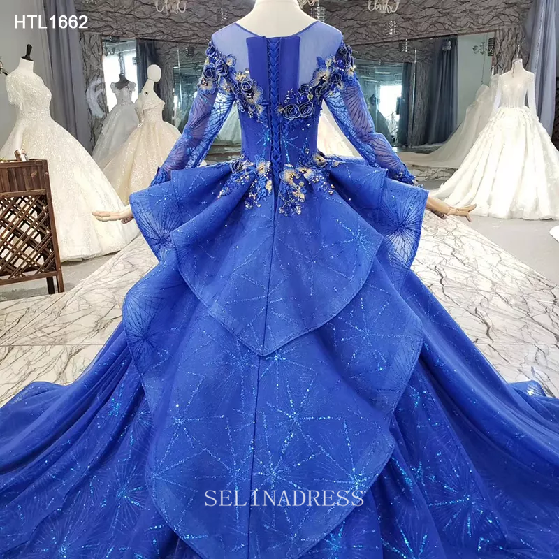 Long Sleeve Lady Beautiful Women Dress Princess Ball Gown Elegant Evening Dress LS002 Selinadress Long Sleeve Lady Beautiful Women Dress Princess Ball Gown Elegant Evening Dress LS002 Selinadress