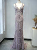 Luxury Evening Dress Women With Elegant Feathers Evening Dress Formal Gown SC097