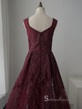 Luxury Mermaid Embroidery Beaded Burgundy Long Prom Dresses Modest Evening Dresses ASB018|Selinadress