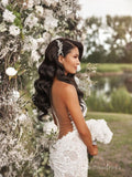 Mermaid See Through Boho Lace Wedding Dresses Cheap Bridal Gowns MHL145|Selinadress