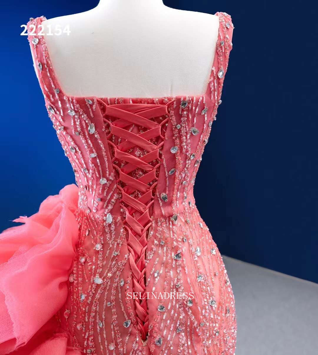 watermelon mermaid prom dress Plus Size Watermelon Prom Dress Mermaid Evening... From Dreamcode, Rs.27,065.76
