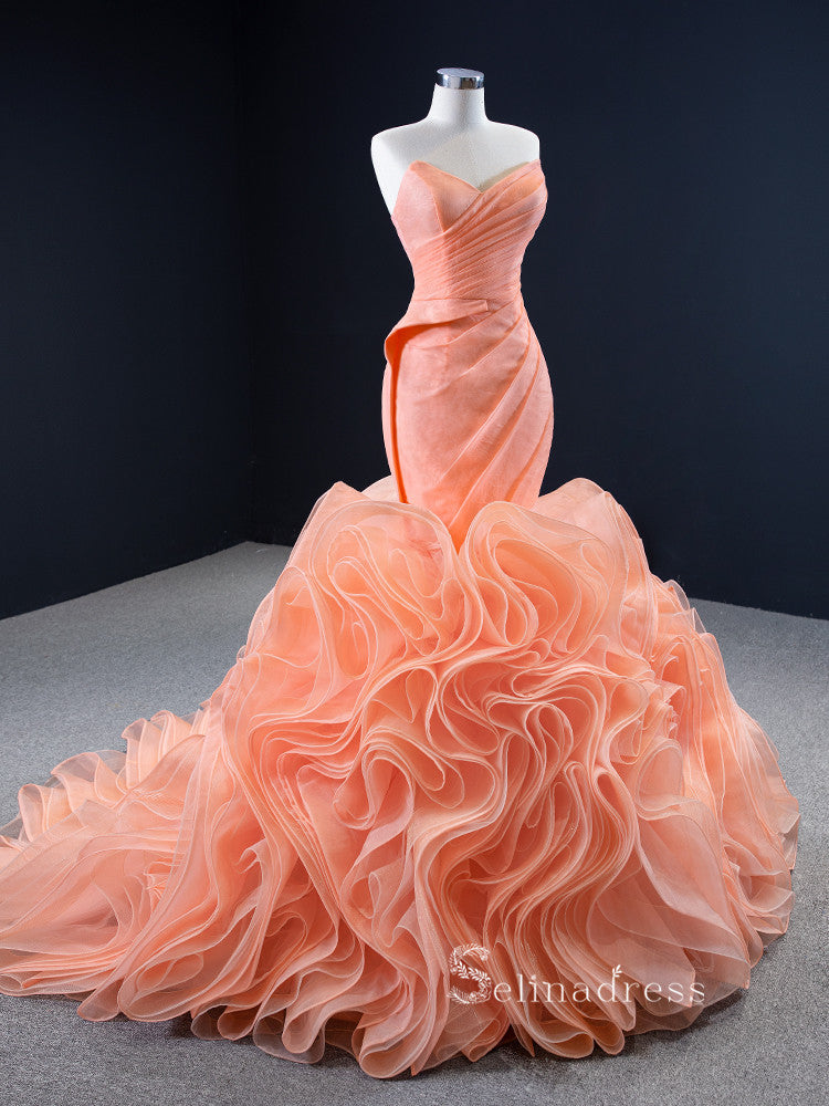 Mermaid Strapless Long Prom Dress Beautiful Custom Made Evening Gowns SELINADRESS Mermaid Strapless Long Prom Dress Beautiful Custom Made Evening Gowns SELINADRESS
