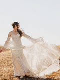 mermaid-sweetheart-boho-lace-wedding-dresses-long-sleeve-rustic-wedding-gown-bridal-dress-jkss517|Selinadress