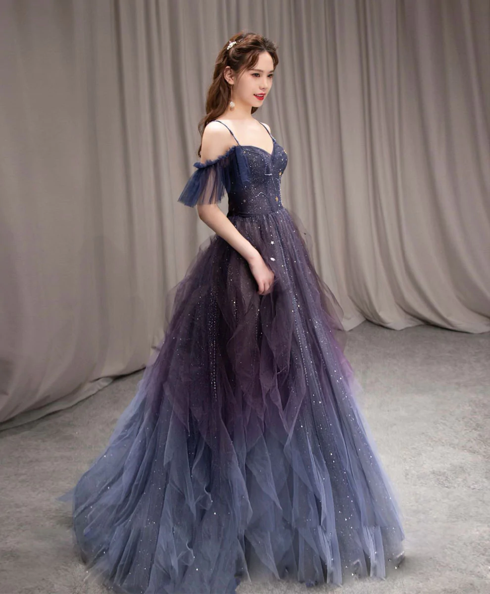 Graduation Dresses After Five Dresses Near Me Navy Blue Tulle Long
