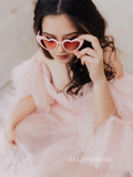 Off-the-shoulder V neck Lemonade Photography Costumes Pink Long Prom Dress Formal Dress JKSS508|Selinadress