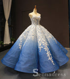 Ormre Prom Dresses Ball Gown Lace Princess Quinceanera Long Formal Evening Gowns SED066|Selinadress