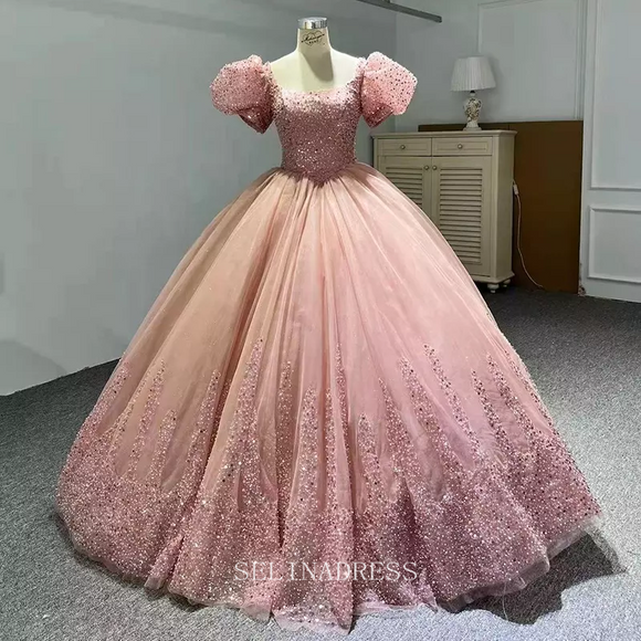 Pink Princess gown dress for girl for party, Marriage and festivals.