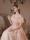 A-line Pink Prom Dress Ankle-length Bridal Dresses Cheap Evening Dress OSTY001|Selinadress