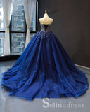 Real Picture Sweetheart Beaded Prom Dress Ball Gown Quinceanera Evening Dress SED071