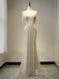 Selinadres Beaded Long Prom Dress Dubai Luxurious Evening Formal Gown CBD010