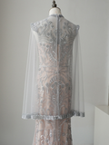 Selinadres High Neck Beaded Long Prom Dress Dubai Evening Formal Gown CBD009