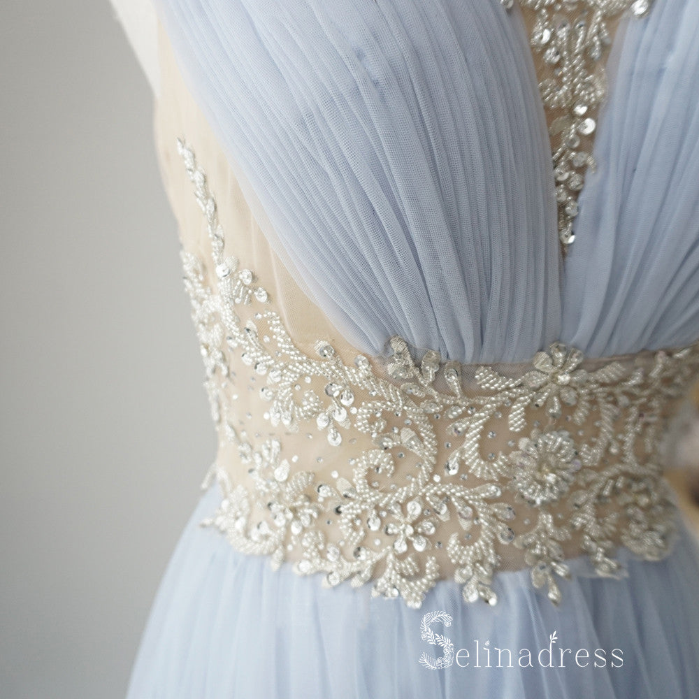 Selinadres High Neck Beaded Long Prom Dress Sleeveless Evening Gown CB SELINADRESS Selinadres High Neck Beaded Long Prom Dress Sleeveless Evening Gown CB SELINADRESS