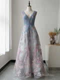 Selinadress 3D Lace Embroidery Long Prom Dress Formal Evening Gowns SC067