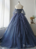 Selinadress Dream Princess Removable sleeves Luxury Ball Gown Formal Dress SC057