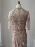 Selinadress Elegant Crystal Tassel Dubai Luxury Prom Dress Formal Evening Gowns SC068