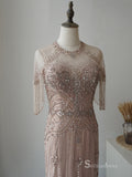 Selinadress Elegant Crystal Tassel Dubai Luxury Prom Dress Formal Evening Gowns SC068