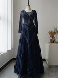 Selinadress Elegant Long Luxury Burgundy Long Evening Dress Formal Gowns SC090