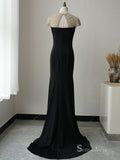 Selinadress Elegant Mermaid Black Long Prom Dress Formal Evening Gowns SC071