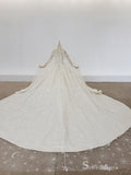Selinadress illusion Crystal Wedding Dress Lace Applique Luxury Wedding Gowns SDW009