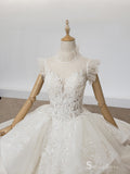 Selinadress illusion Princess High Neck Wedding Dress Luxury Wedding Gowns SDW005