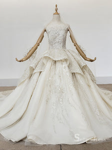 Selinadress illusion Strapless Wedding Dress TikTok Luxury Wedding Gowns SDW004