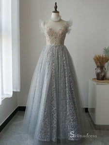 Selinadress Luxury Princess Lace Long Prom Dress Graduation Formal Evening Gowns SC080