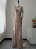 Selinadress Mermaid Beauta Dubai Luxury Rhinestone Prom Dress Formal Evening Gowns SC056