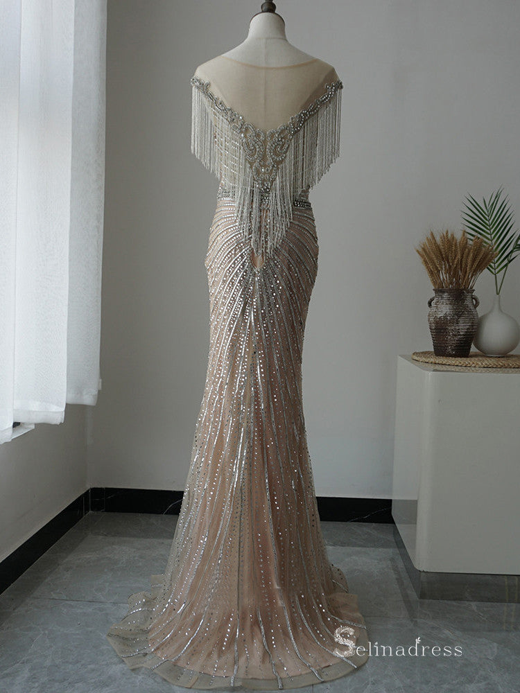 Selinadress Mermaid Crystal Tassel Luxury Prom Dress Formal Evening Gowns SC063 Selinadress Mermaid Crystal Tassel Luxury Prom Dress Formal Evening Gowns SC063