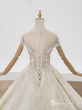 Selinadress Off-the-shoulder Crystal Wedding Dress Shiny Dream Wedding Gowns SDW012
