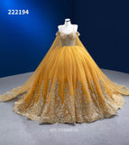Spaghetti Straps Dark Green Prom Dress Ball Gown Beaded Pageant Dress RSM222194|Selinadress