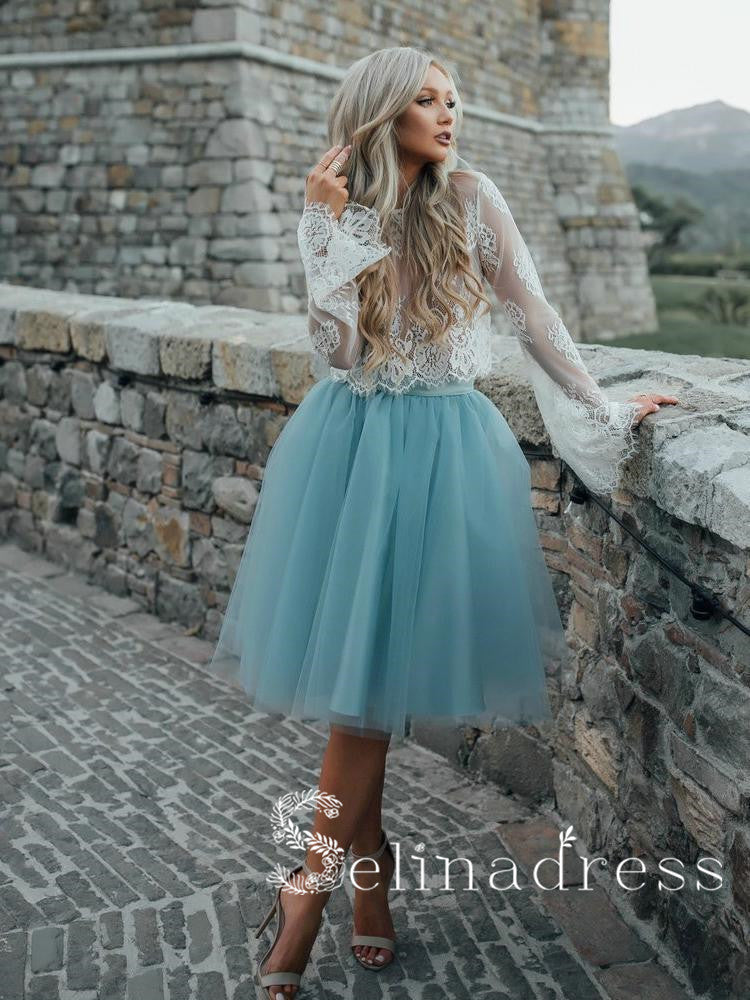 short dress with long see through skirt Women's Sheer Mesh Rhinestone Party Dress, Stand Collar Long Sleeve, Elegant Feather Decoration, Short Pencil Skirt Hem, High Elastic Fabric Wedding