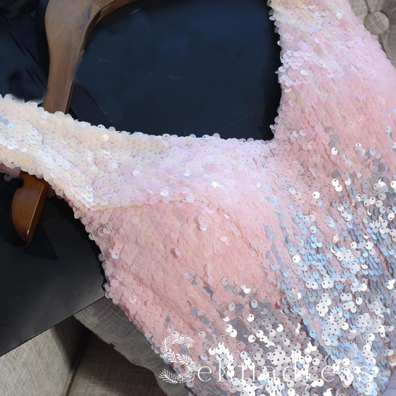 V neck Cute Homecoming Dresses With Sequins Pink Juniors Short Prom Dr SELINADRESS V neck Cute Homecoming Dresses With Sequins Pink Juniors Short Prom Dr SELINADRESS