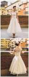 Vintage Tea-length Wedding Dresses Bateau Beautiful Lace Bridal Gown SEW043|Selinadress